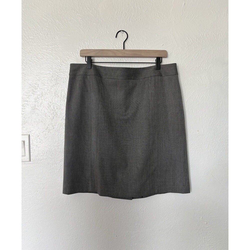 Halogen Women's Gray (black & Cream) Classic Skirt Size 16